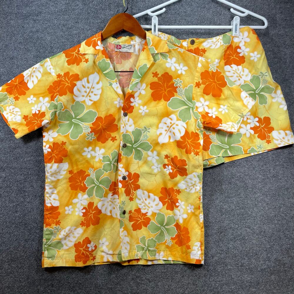 Hilo Hattie Yellow Orange Green Floral Swim Coverup Set